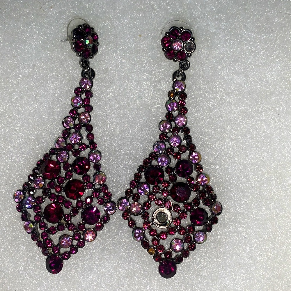 Purple AB earrings